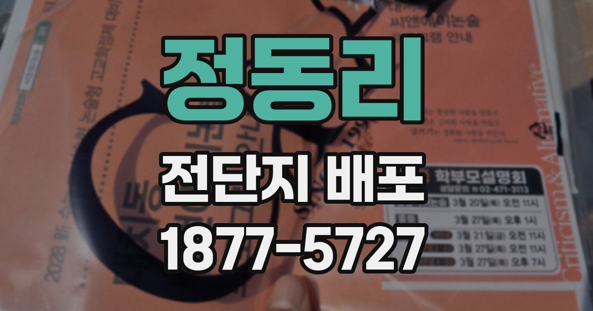 정동리 전단지 배포