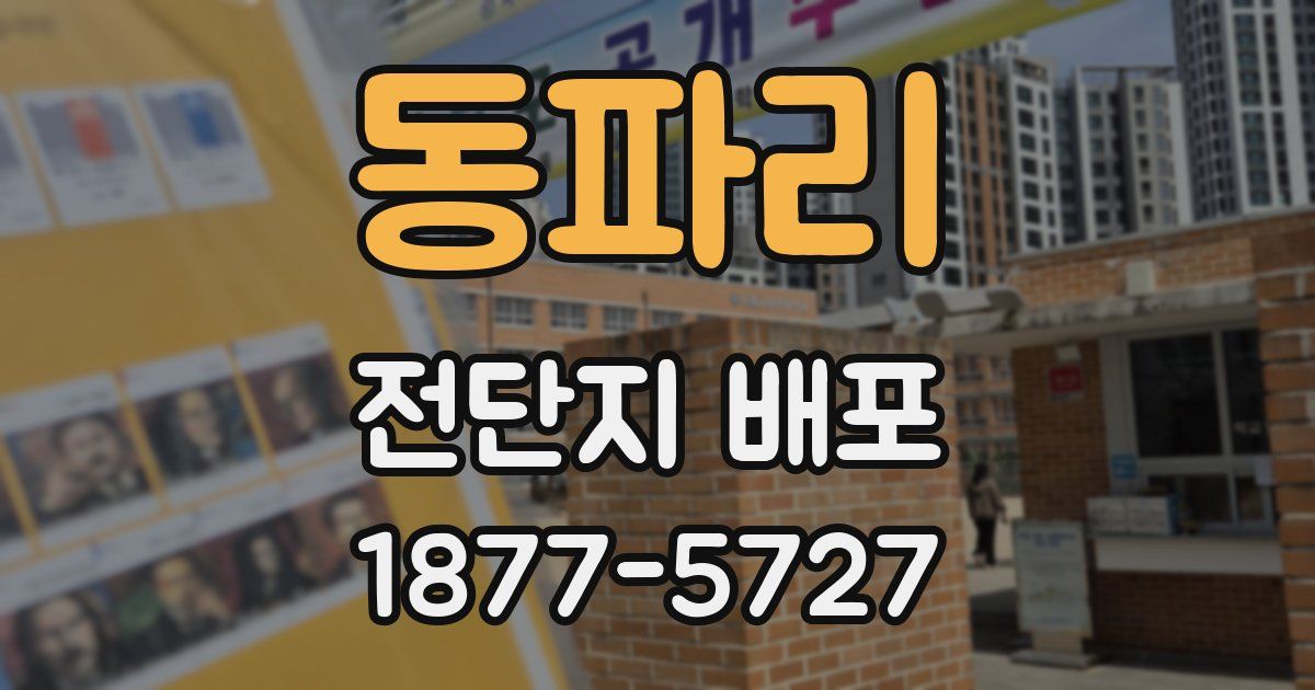 동파리 전단지 배포