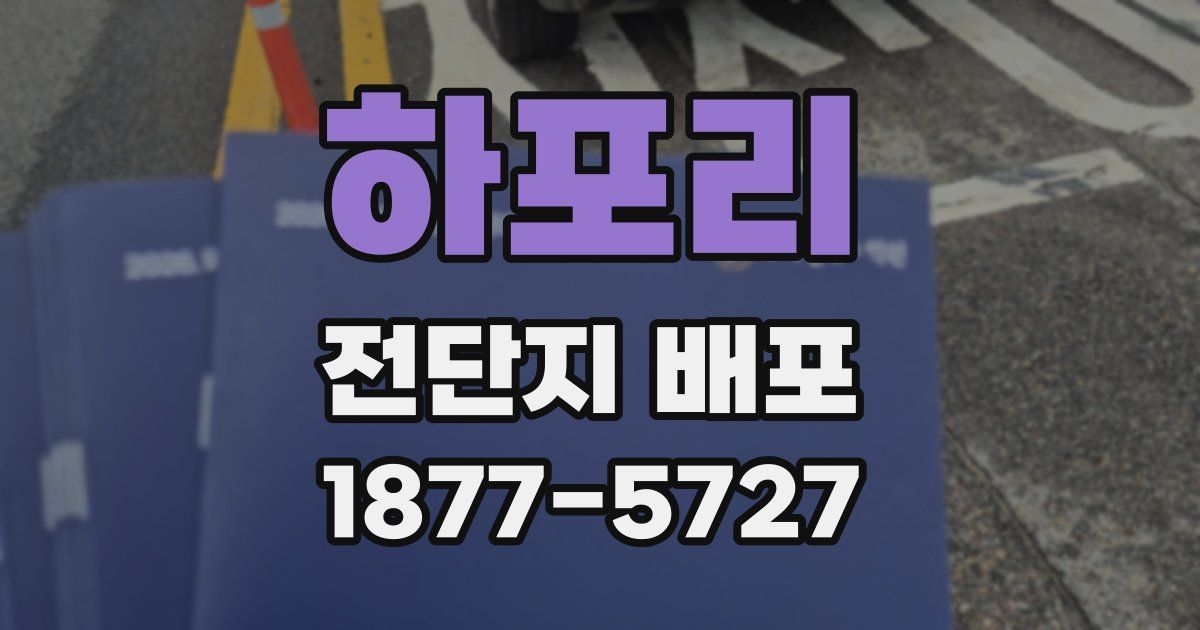 하포리 전단지 배포