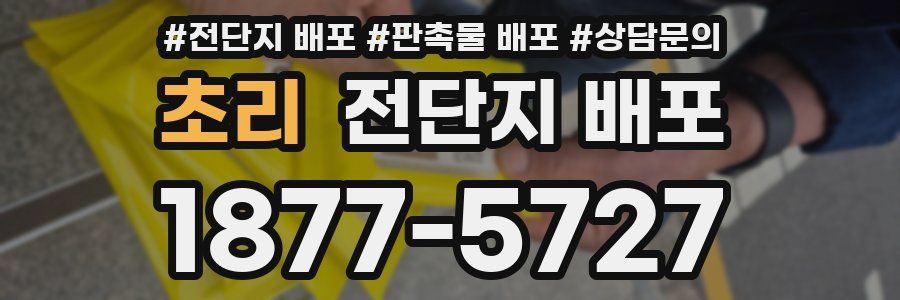 초리 전단지 배포