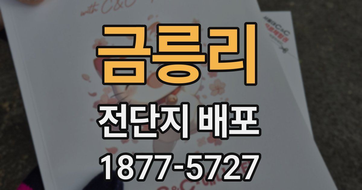 금릉리 전단지 배포