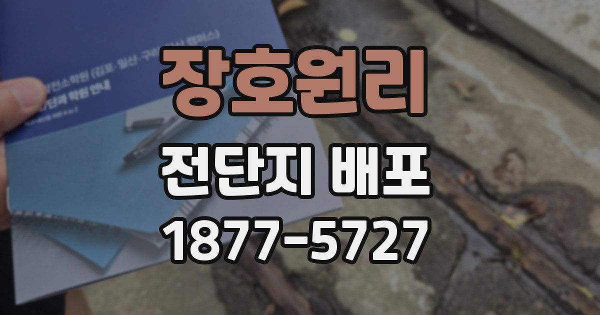 장호원리 전단지 배포