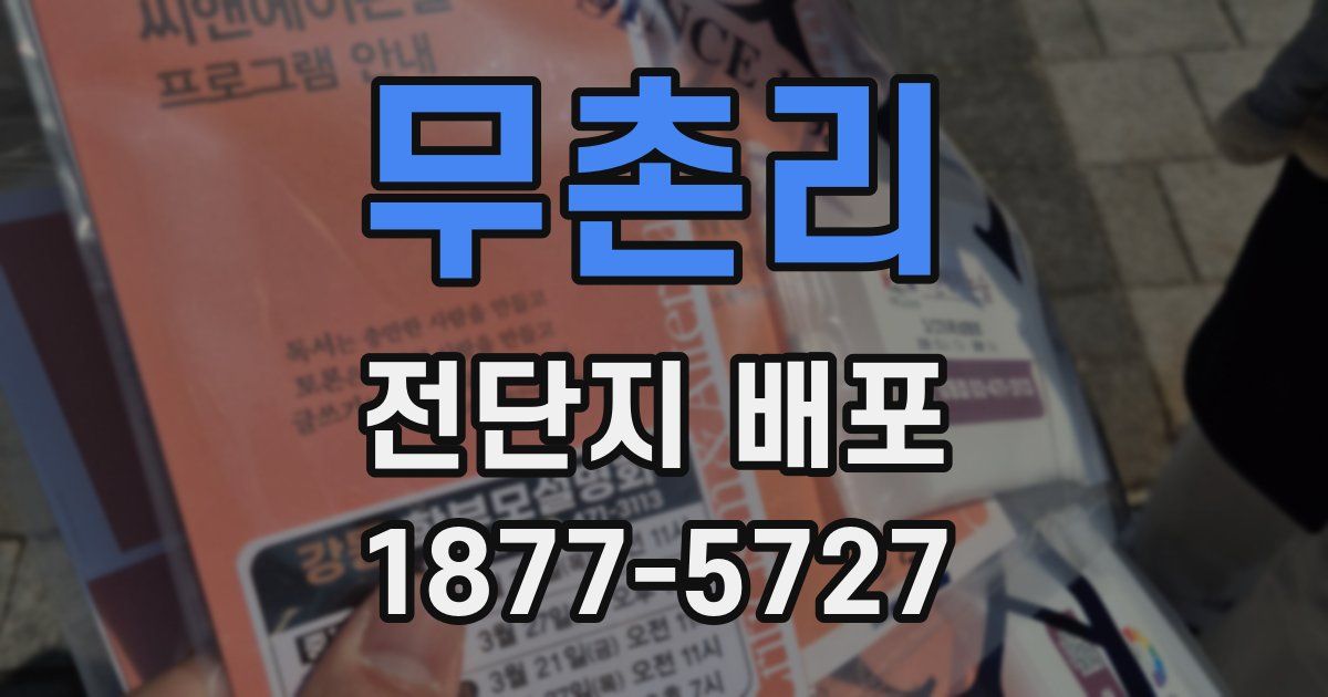 무촌리 전단지 배포