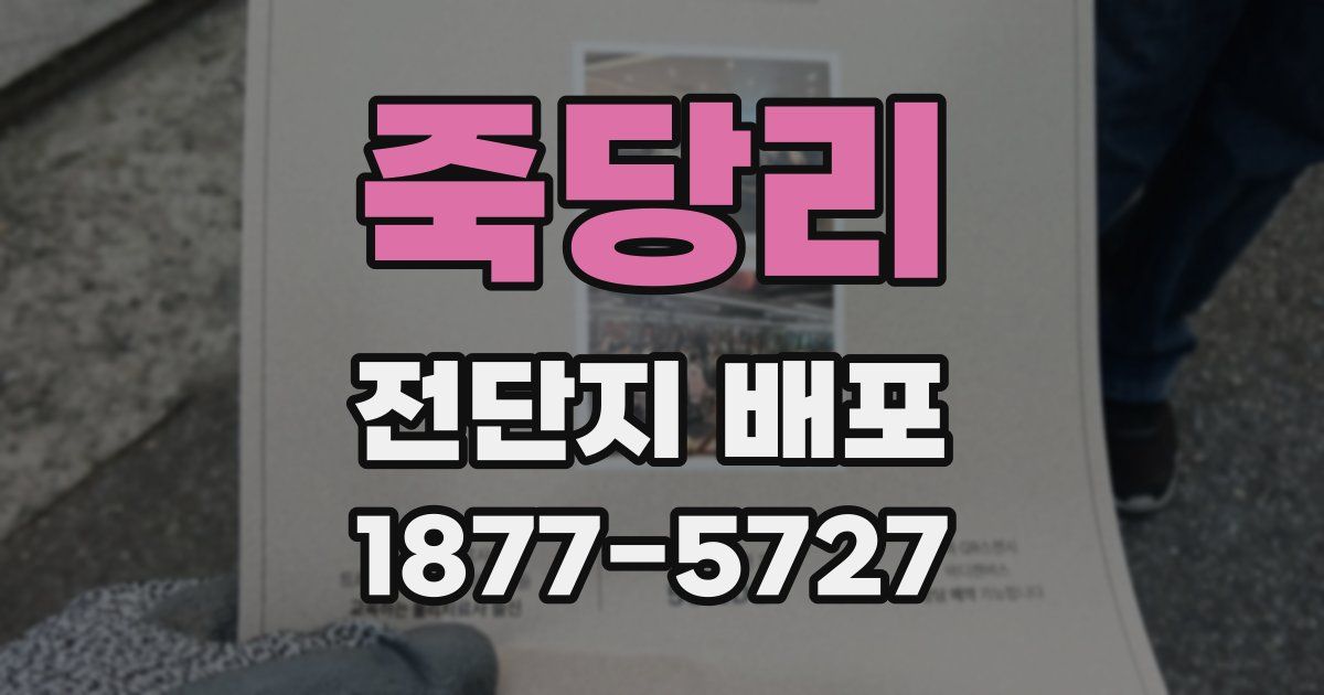 죽당리 전단지 배포
