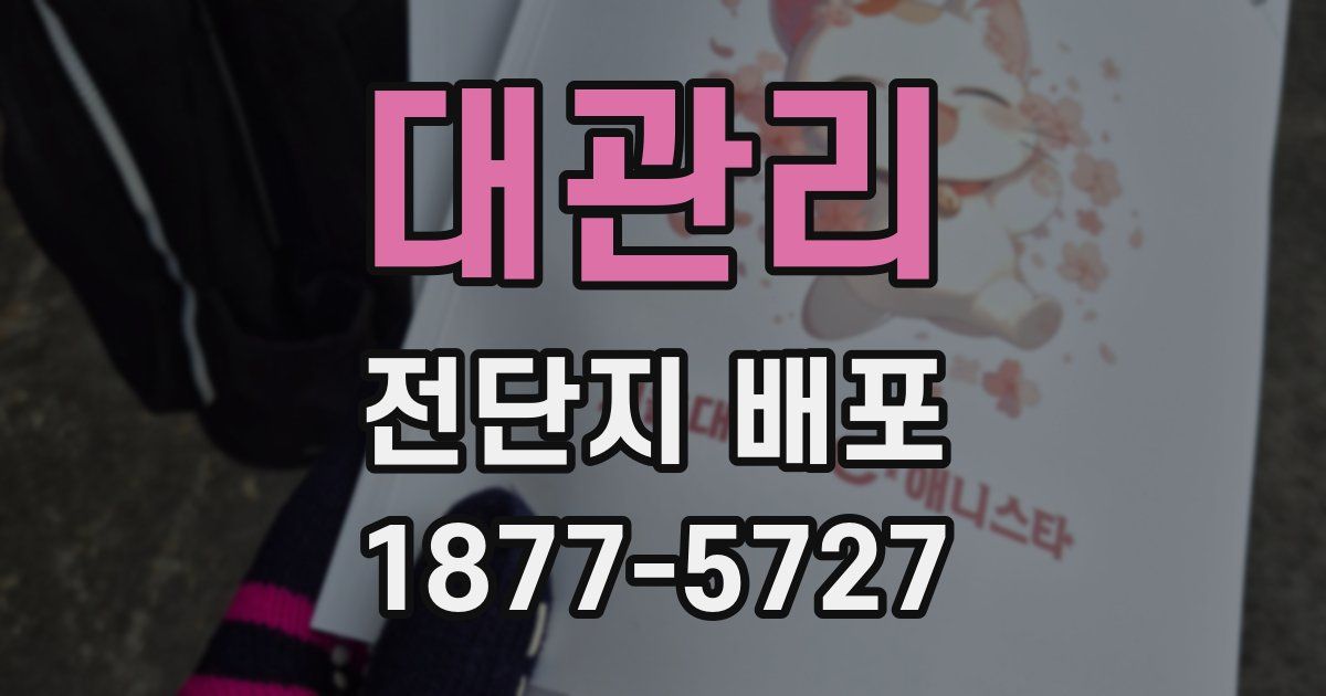 대관리 전단지 배포