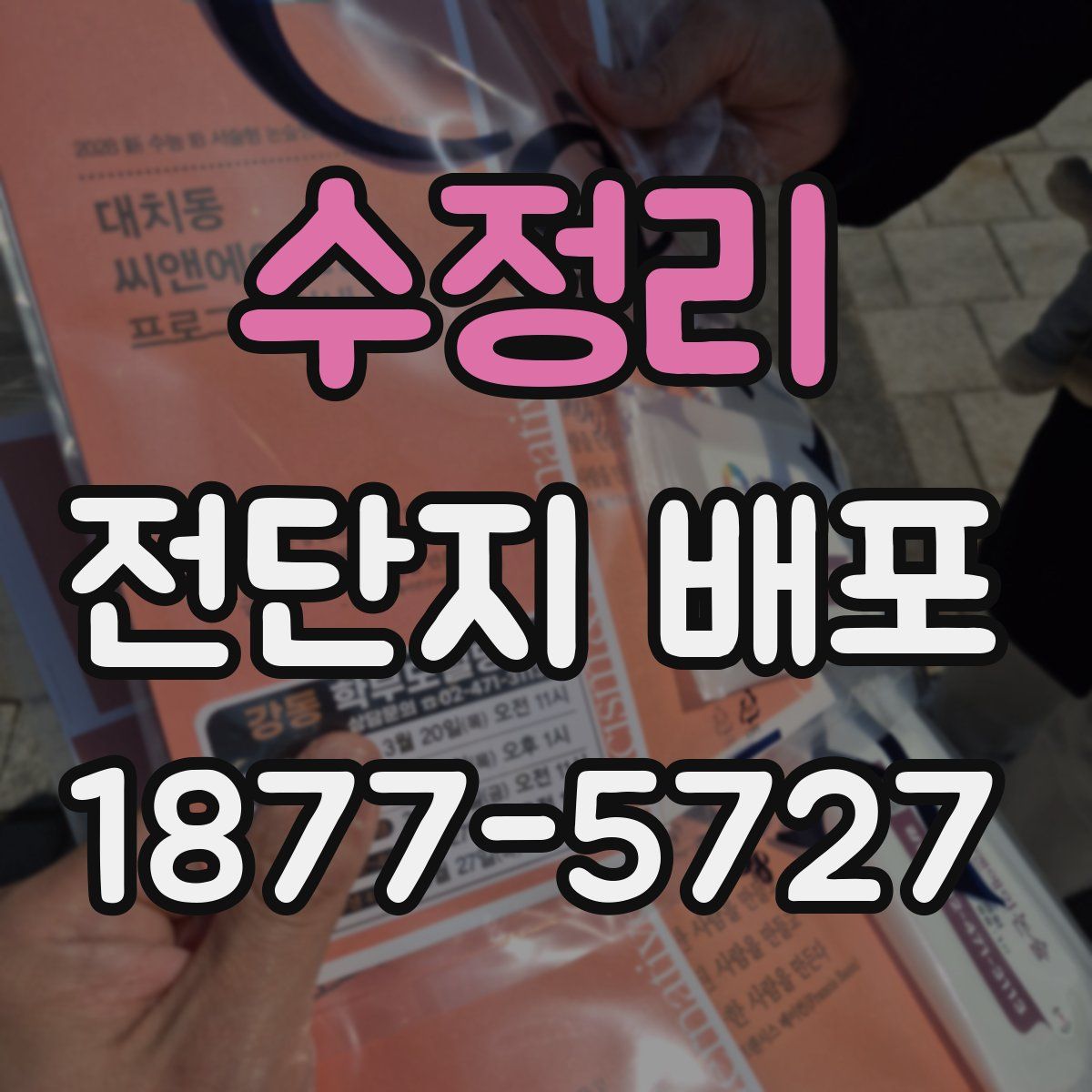 수정리 전단지 배포
