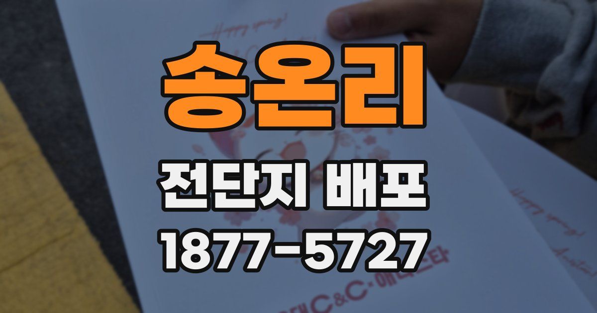 송온리 전단지 배포