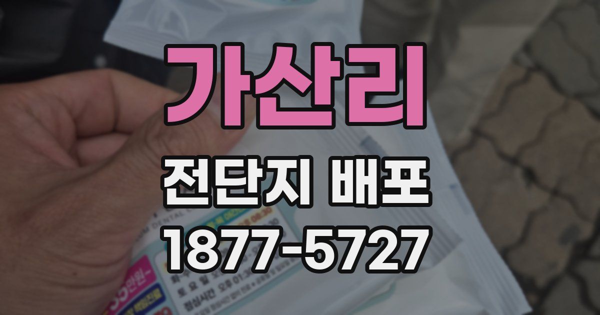 가산리 전단지 배포