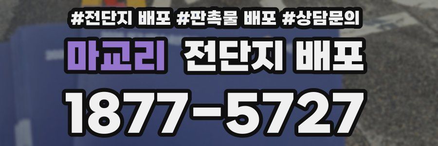 마교리 전단지 배포