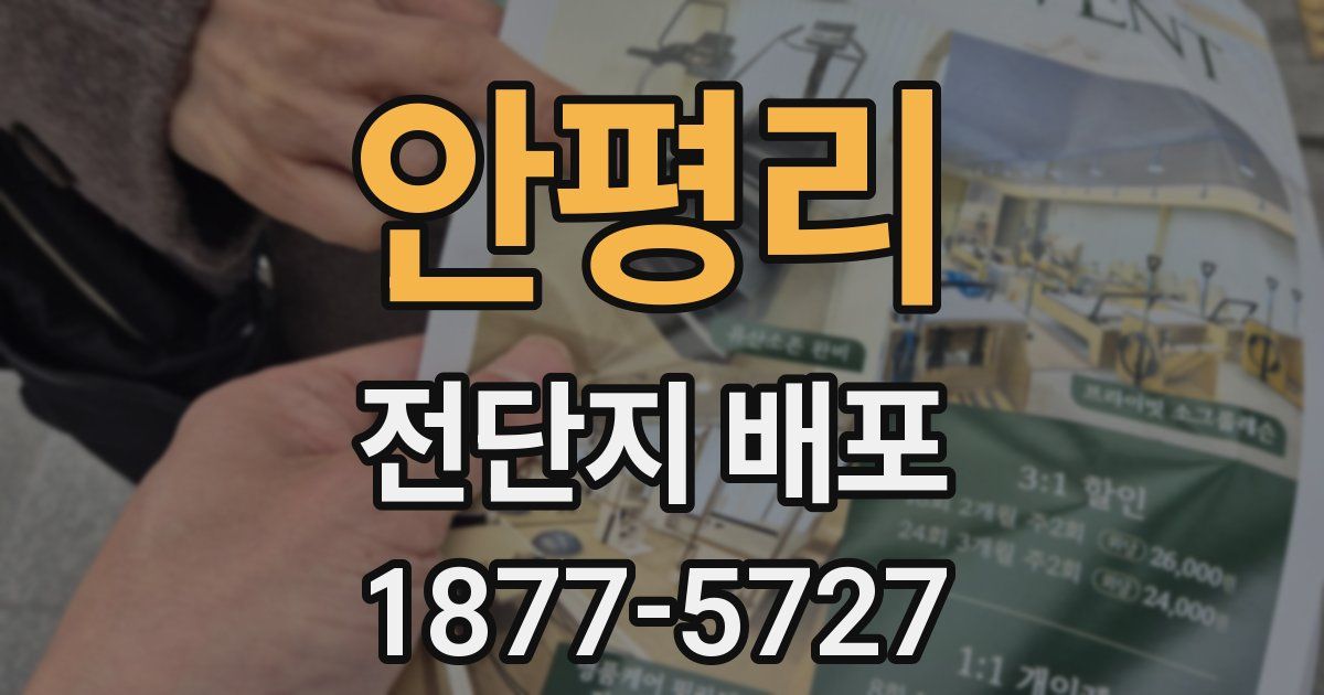 안평리 전단지 배포