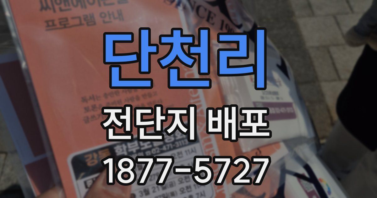 단천리 전단지 배포
