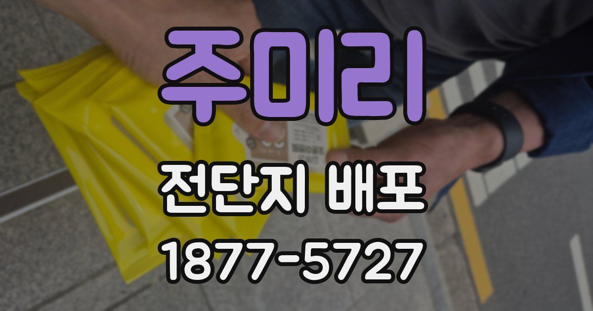 주미리 전단지 배포