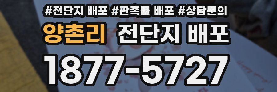양촌리 전단지 배포