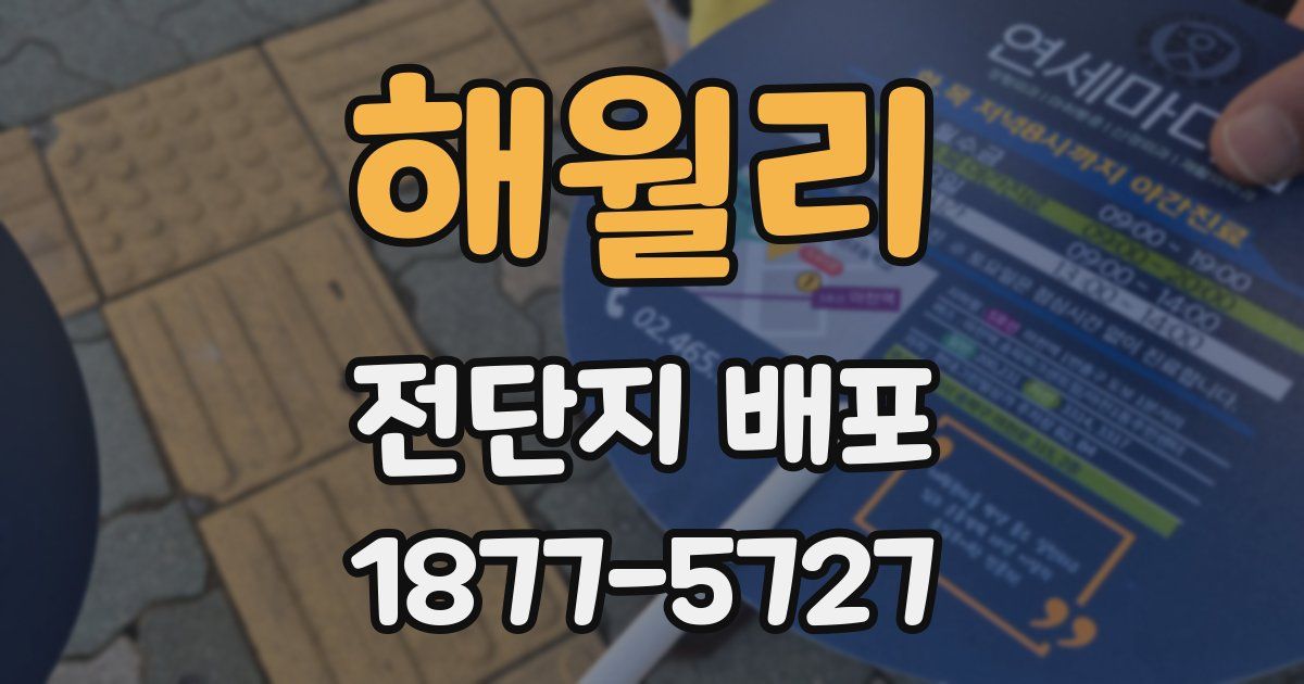 해월리 전단지 배포