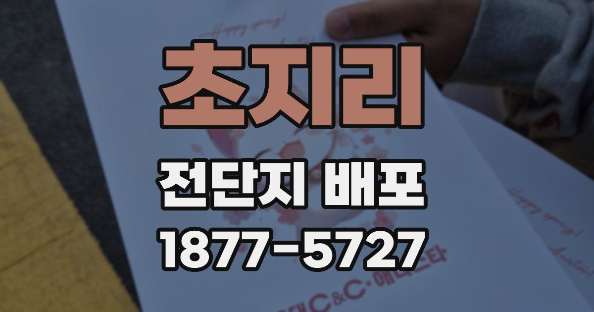 초지리 전단지 배포