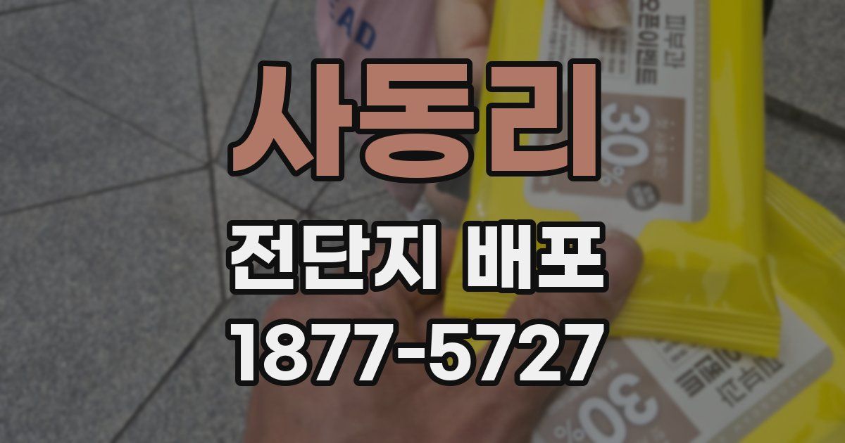 사동리 전단지 배포