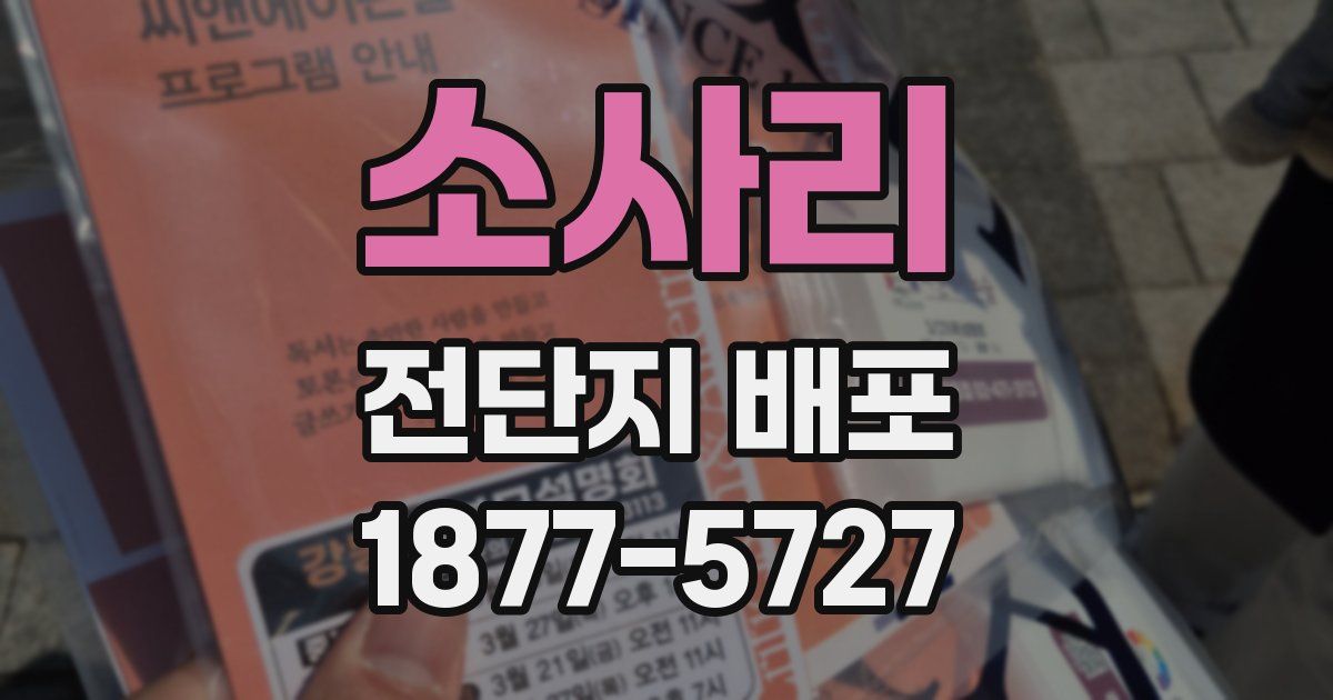 소사리 전단지 배포