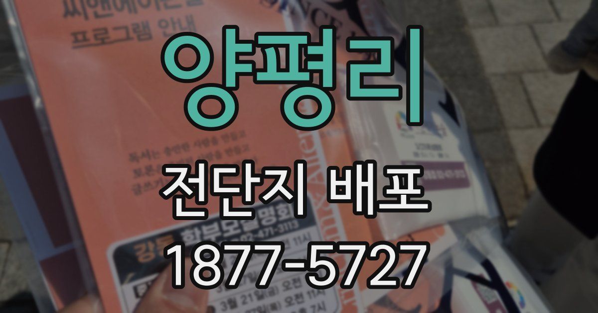 양평리 전단지 배포