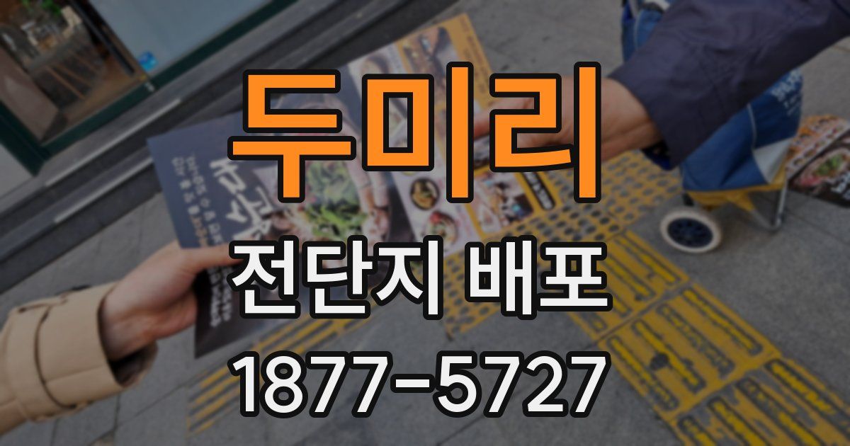 두미리 전단지 배포