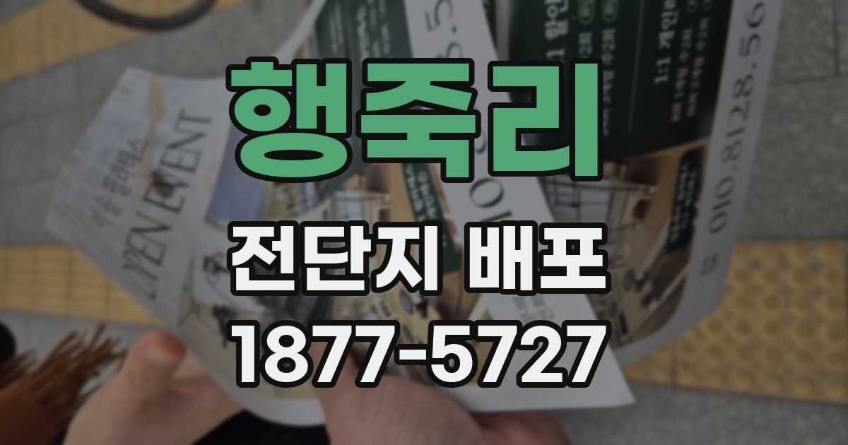 행죽리 전단지 배포