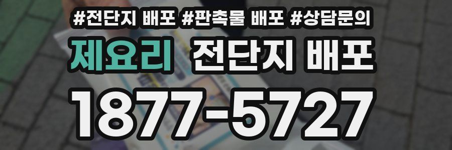 제요리 전단지 배포