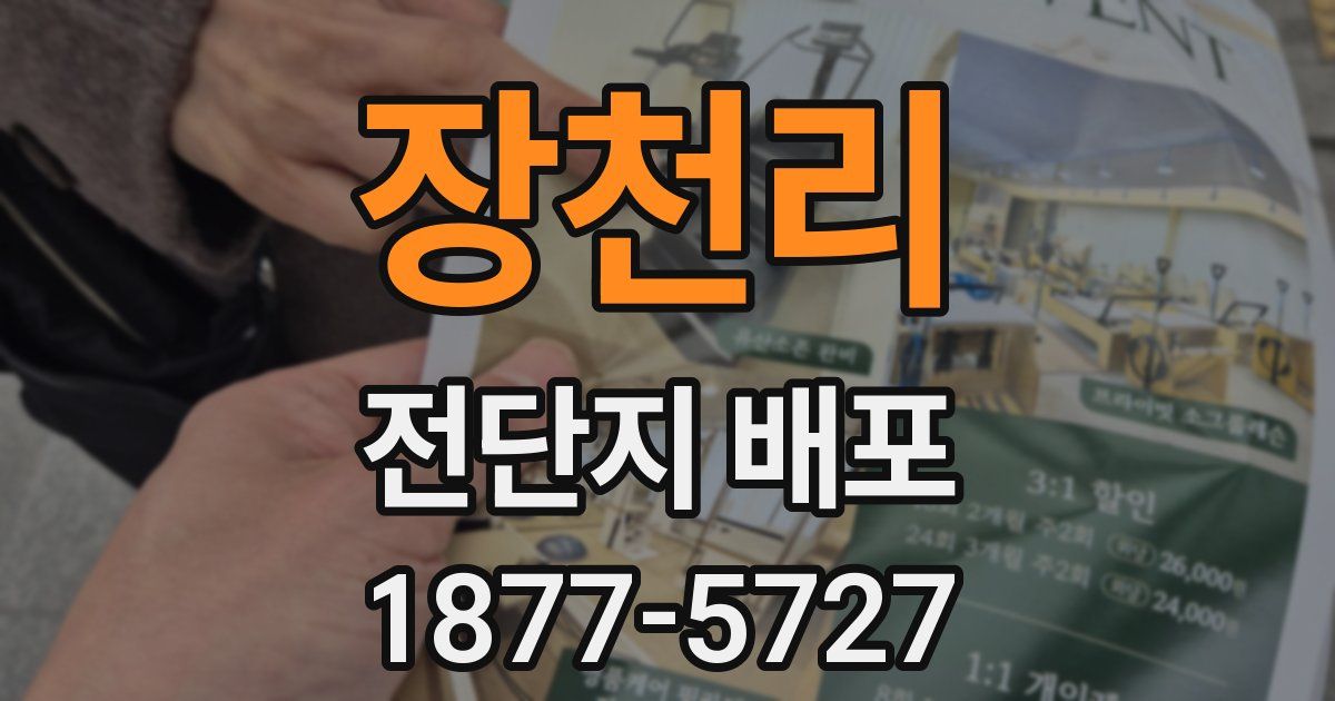 장천리 전단지 배포