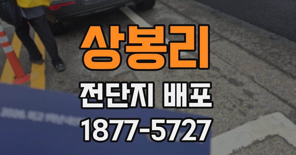 상봉리 전단지 배포
