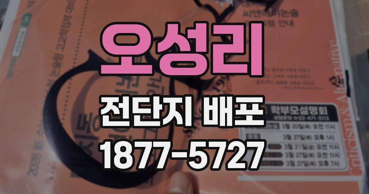 오성리 전단지 배포
