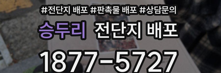 승두리 전단지 배포