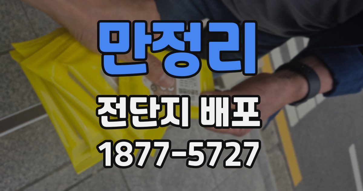 만정리 전단지 배포