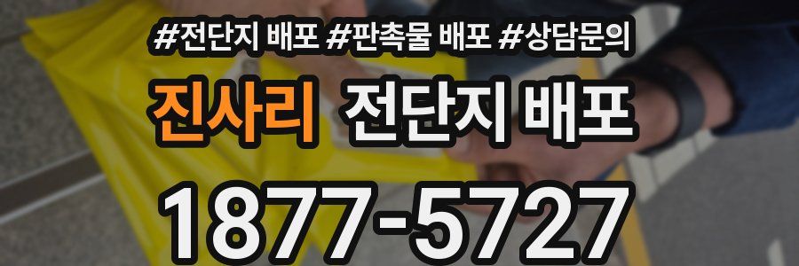 진사리 전단지 배포
