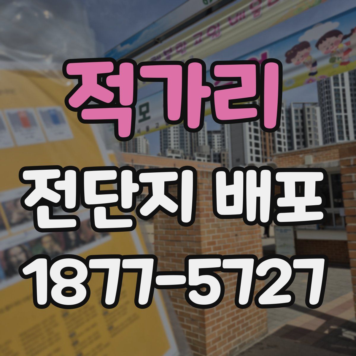 적가리 전단지 배포