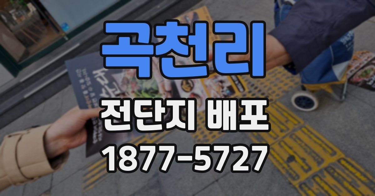 곡천리 전단지 배포