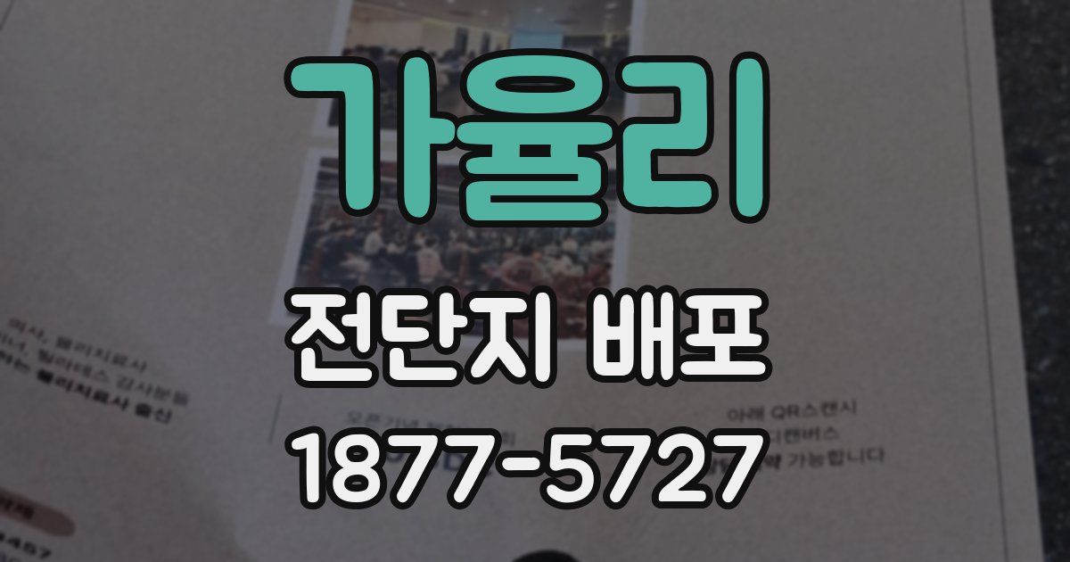 가율리 전단지 배포