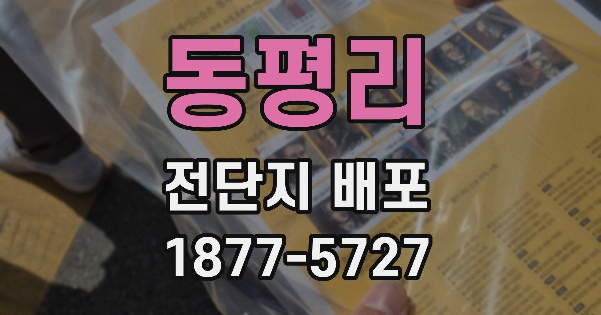 동평리 전단지 배포