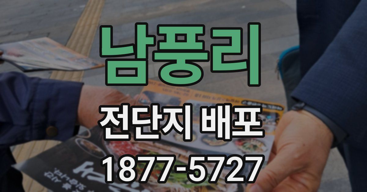 남풍리 전단지 배포