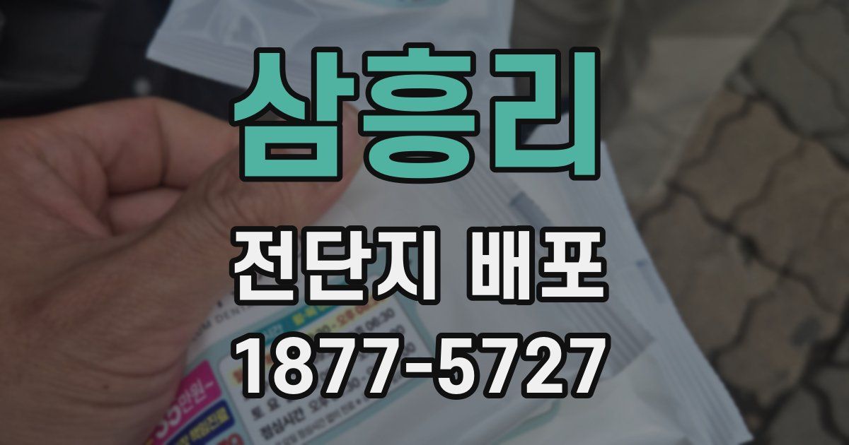 삼흥리 전단지 배포
