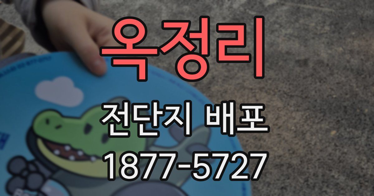 옥정리 전단지 배포
