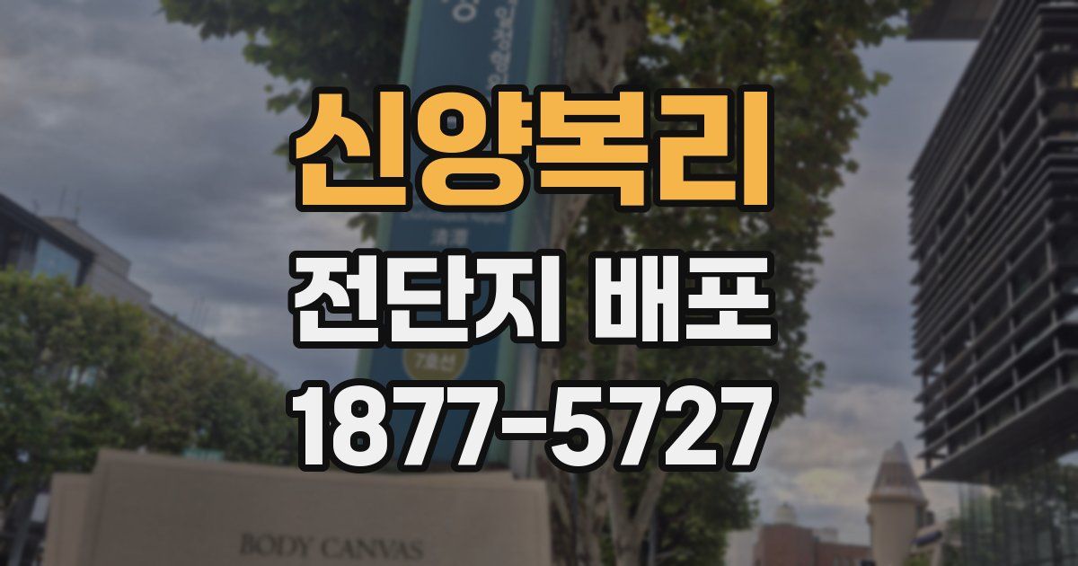 신양복리 전단지 배포
