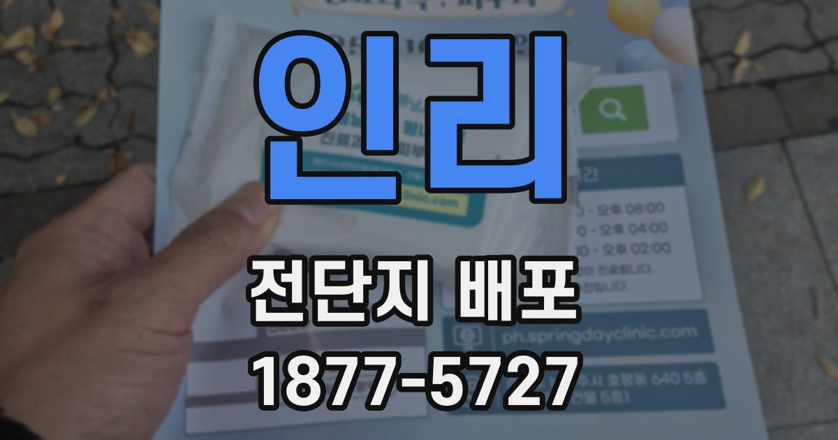 인리 전단지 배포