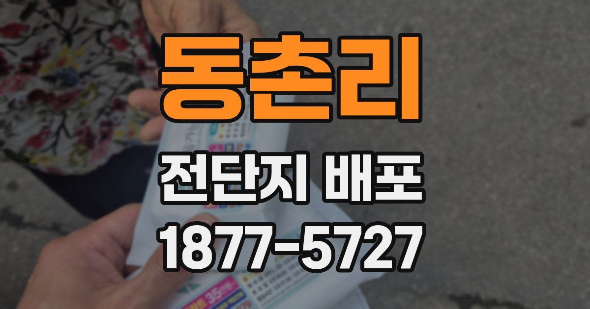 동촌리 전단지 배포
