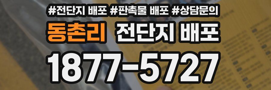 동촌리 전단지 배포