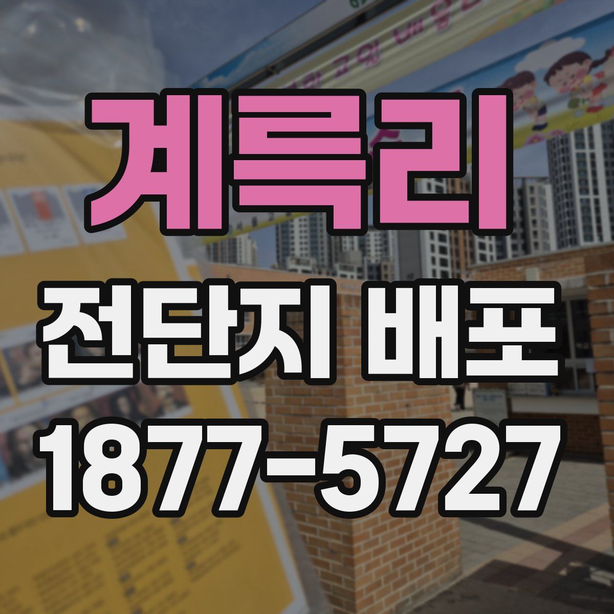 계륵리 전단지 배포
