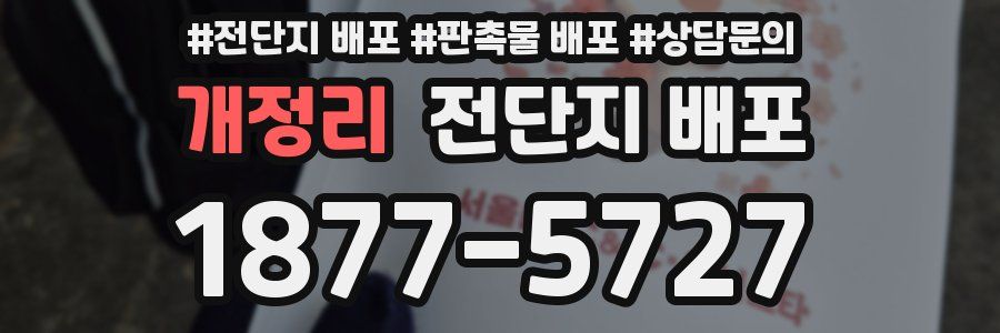 개정리 전단지 배포