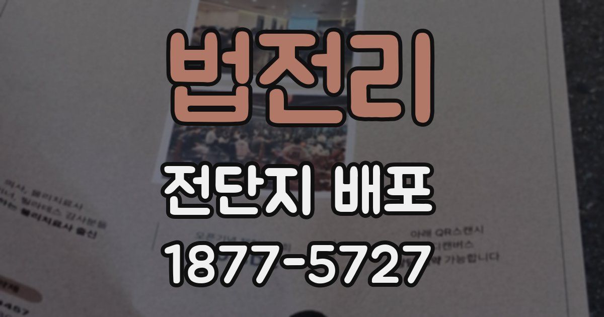 법전리 전단지 배포