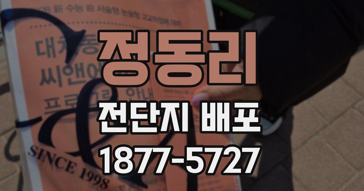 정동리 전단지 배포