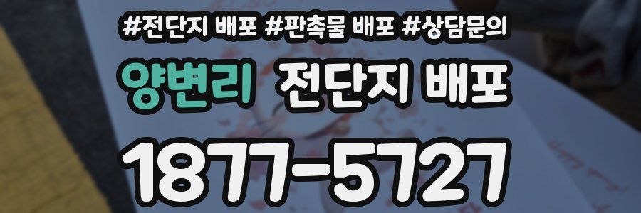 양변리 전단지 배포