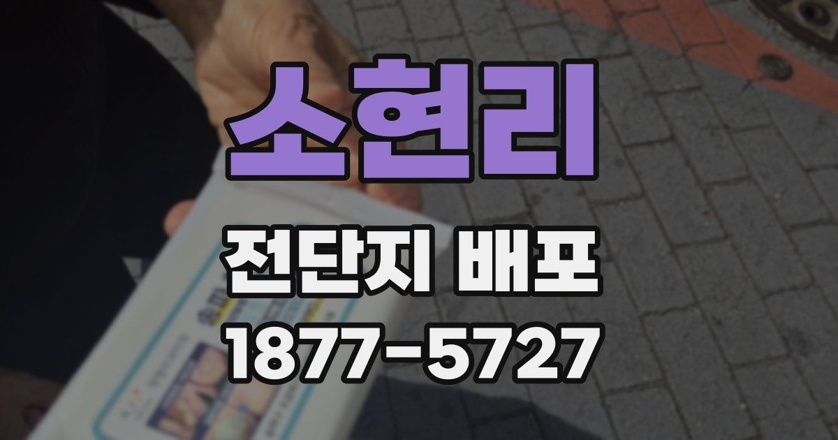 소현리 전단지 배포