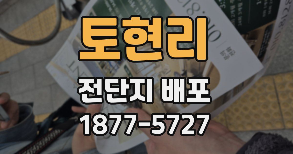 토현리 전단지 배포
