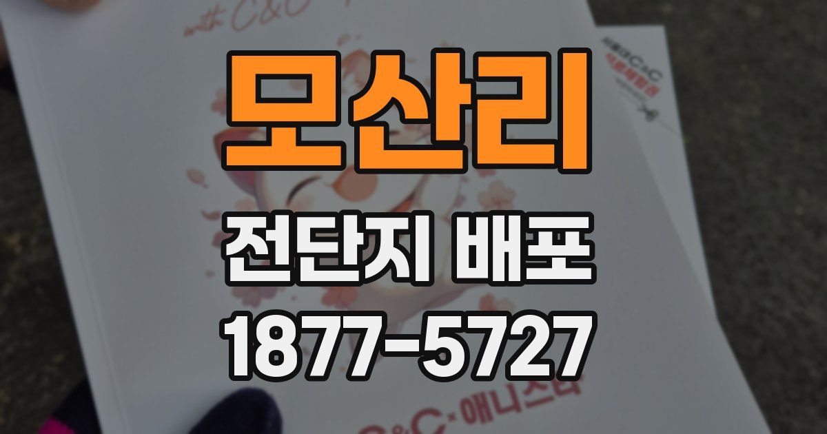 모산리 전단지 배포